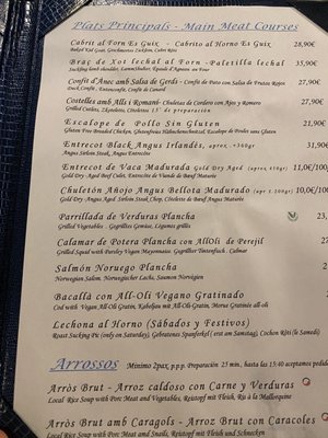Menu photo 2 Es Guix Escorca, PM