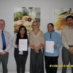 T&G Training - Tom presenting certs at Mission Foods