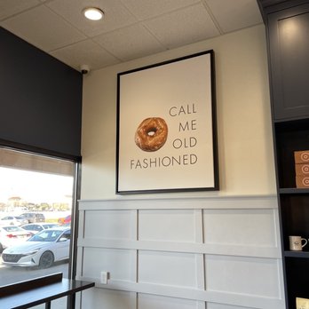 Bismarck Doughnuts - a picture of a donut on the wall - Donuts Near Me - Orem, Utah