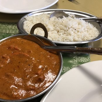 Slice of India - Butter Chicken and side Basmati rice - Indian Near Me - Clovis, California Slice of India - Butter Chicken and side Basmati rice - Indian Near Me - Clovis, California