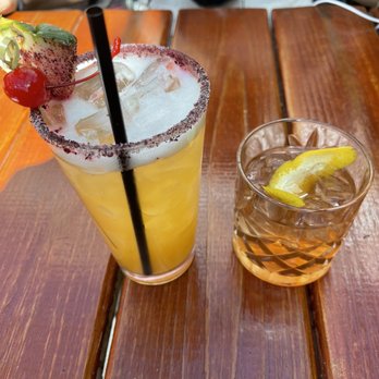 La Mejikana - Mezcal Old Fashion (on the right) - Mexican Near Me - Chicago, Illinois La Mejikana - Mezcal Old Fashion (on the right) - Mexican Near Me - Chicago, Illinois