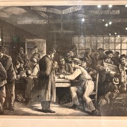 Greeley History Museum - One of the historic illustrations on temporary display from the Harpers Weekly "western movement" coverage, see other pics for more info.