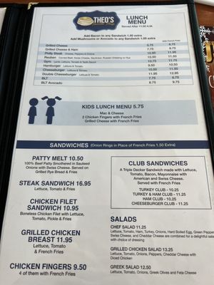 Menu photo 6 Theo's Pancake House Myrtle Beach, SC