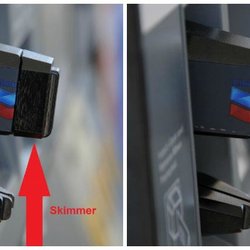 Shell Gas Station - This is what a SKIMMER looks like attached to a pay station outside. Watch out for these information stealers!