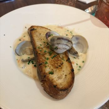 Willow & Ivy - Clam chowder...so chunky and lots of clams and bacon... - New American Near Me - Boston, Massachusetts Willow & Ivy - Clam chowder...so chunky and lots of clams and bacon... - New American Near Me - Boston, Massachusetts