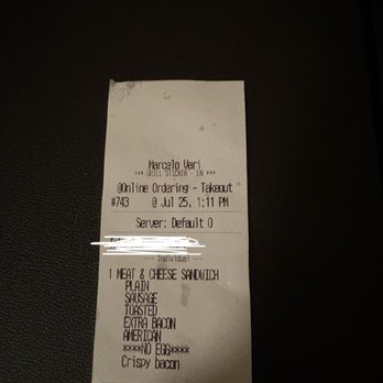 Surf Bagel - Long Neck - The receipt that shows I ordered it the way they recommended the last time they made my order wrong. ****no egg**** clear as day - Breakfast & Brunch Near Me - Millsboro, Delaware Surf Bagel - Long Neck - The receipt that shows I ordered it the way they recommended the last time they made my order wrong. ****no egg**** clear as day - Breakfast & Brunch Near Me - Millsboro, Delaware