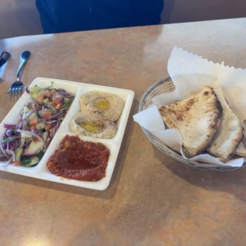 Kabul Kabob - Turkish Salad, Baba Ghanouj, Tomato Sauce, Naan - Afghan Near Me - Bridgeview, Illinois