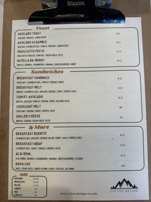 Menu photo 7 Coffee Nature Costa Mesa, CA Menu photo 7 Coffee Nature Costa Mesa, CA