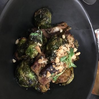 Hideout - Crispy Pork Belly and Brussel Sprouts - expected better - Bars Near Me - Honolulu, Hawaii