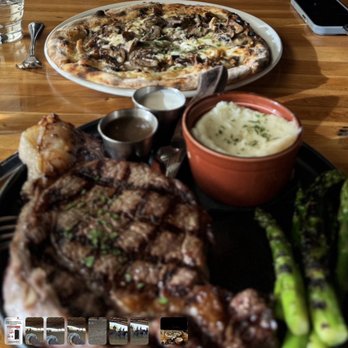 Eight Acres Kitchen & Bar - Ribeye steak and wild mushroom pizza - Bars Near Me - Brentwood, California Eight Acres Kitchen & Bar - Ribeye steak and wild mushroom pizza - Bars Near Me - Brentwood, California