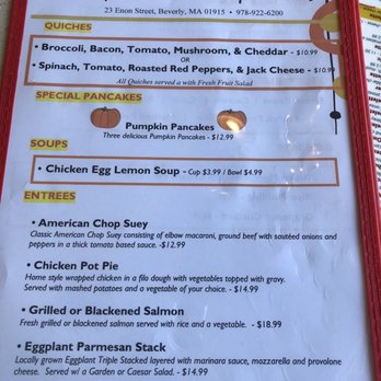 Depot Diner - a menu for a restaurant - Diners Near Me - Beverly, Massachusetts