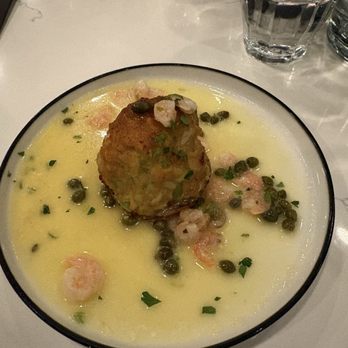 Central Bodega - Crab cake tasted like fancy crab salad lightly toasted on top. The acidity of the capers and tomato made every bite perfect. 10/10 - Wine Bars Near Me - Albuquerque, New Mexico