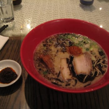 IPPUDO NY - Akamaru Modern with Chashu Pork, Pork Belly & hot sauce - Ramen Near Me - New York, New York