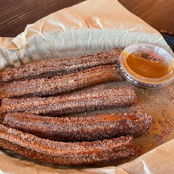 Torchy's Tacos - Cream filled Churros with Caramel sauce (meh) - Tacos Near Me - Phoenix, Arizona