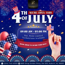 Blissful Nails & Brows - BLISSFUL NAILS & BROWS - 4TH OF JULY HOURS 

 Celebrate Independence Day with us!