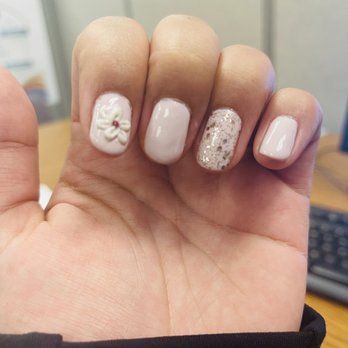Pearl's Nails - Pink nail with blink and 3D flower! Love them - Nail Salons Near Me - Garden Grove, California Pearl's Nails - Pink nail with blink and 3D flower! Love them - Nail Salons Near Me - Garden Grove, California