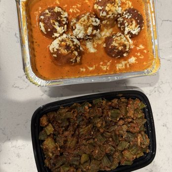 Daddy Ji Finest Indian Cuisine - Malai Kofta / Kofta Curry and Bhindi Masala. - Indian Near Me - Claremont, California Daddy Ji Finest Indian Cuisine - Malai Kofta / Kofta Curry and Bhindi Masala. - Indian Near Me - Claremont, California