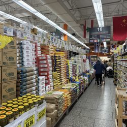 Fresh Farms International Market - A typical congested aisle.