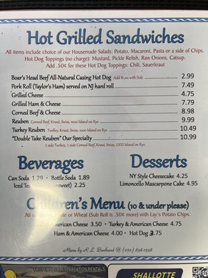 Menu photo 1 Jersey Girls' Deli Supply, NC