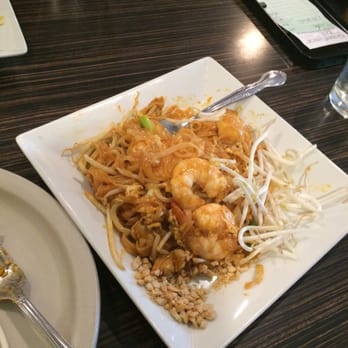 Thai Basil - My tiny portion of pad thai along with the bill. - Thai Near Me - Fullerton, California