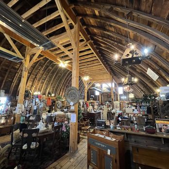 Douglas Flea Market - Hoop barn interior with added post and beam to keep it up for a while longer - Flea Markets Near Me - East Douglas, Massachusetts