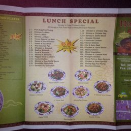 a menu for lunch special a menu for lunch special