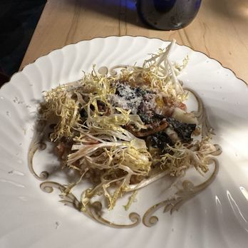 Touché - Mushroom frisée appetizer - French Near Me - Syracuse, New York Touché - Mushroom frisée appetizer - French Near Me - Syracuse, New York