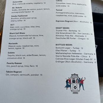 Taksim - Menu - Mediterranean Near Me - San Francisco, California