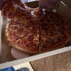 Lewiston House Of Pizza - 1/2 pepperoni 1/2 hamburger pizza