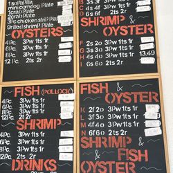 Banda's Seafood - Current Menu prices that went up