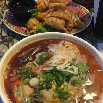 Pho Mai - Chefs #1 Choice: Bun Bo Hue and Pot Stickers. Came out to $14.95 - Vietnamese Near Me - San Jose, California Pho Mai - Chefs #1 Choice: Bun Bo Hue and Pot Stickers. Came out to $14.95 - Vietnamese Near Me - San Jose, California