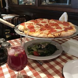 Large pepperoni pizza, small Mediterranean salad and sangria Large pepperoni pizza, small Mediterranean salad and sangria