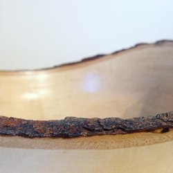 Salmon Falls Gallery - Detail of "Soft Maple Bowl", a wood turned vessel by Sandy Renna.