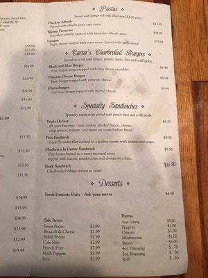 Menu photo 2 Carter's Steak and Seafood Inman, SC