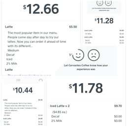 From April 2023. I get charged a random amount for two iced lattes; not sure what determines which price on any given day.