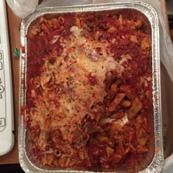 Comella's Restaurant - The Nephew Mess 1/2 bucket - eggplant and meatball with ziti.
