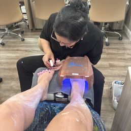Getting a pedicure! They do great work! Getting a pedicure! They do great work!