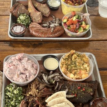 KG BBQ - Top to bottom: Lamb Chops Olive Mediterranean sausage Lamb shoulder Pomegranate ribs. - Egyptian Near Me - Austin, Texas KG BBQ - Top to bottom: Lamb Chops Olive Mediterranean sausage Lamb shoulder Pomegranate ribs. - Egyptian Near Me - Austin, Texas