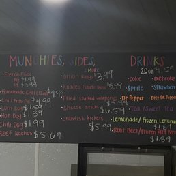 a menu on the wall a menu on the wall