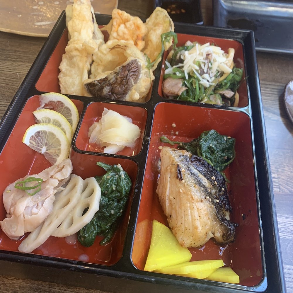 Sozai - Sakana Bento with Black Cod as our fish of the day choice..... everything was scrumptious! - Japanese Near Me - Clawson, Michigan