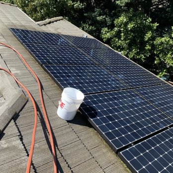 Bargain Window & Gutter Cleaning - Keeping your solar panels clean improves there output. I recommend a yearly cleaning. - Pressure Washers Near Me Bargain Window & Gutter Cleaning - Keeping your solar panels clean improves there output. I recommend a yearly cleaning. - Pressure Washers Near Me