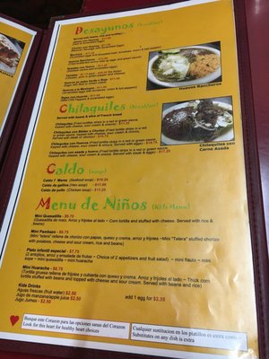 Menu photo 2 El Huarache Azteca Oakland, CA