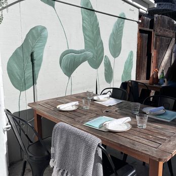 Brava Garden Eatery - Back patio. They give you adorable blankets if it's cold, there are also heaters. - Wine Bars Near Me - Pleasanton, California