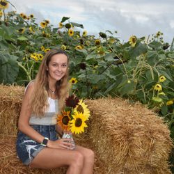 Maple Lawn Farms Orchards - Just some of the opportunities for pictures with your own picked sunflowers