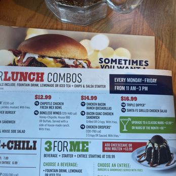 Chili's - 3 For Lunch Combos - American Near Me - Upland, California Chili's - 3 For Lunch Combos - American Near Me - Upland, California
