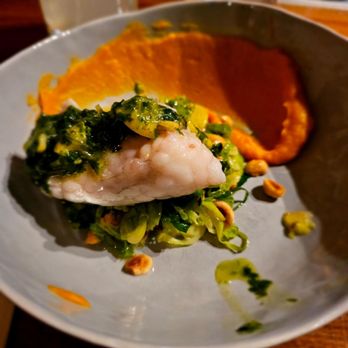 Mr Pollo - Butter braised monkfish with squash - New American Near Me - San Francisco, California