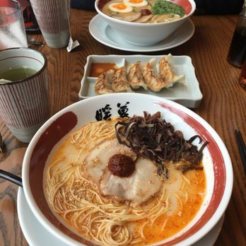 Ramen Danbo - Our spread! Shio Rekka (front), gyoza & Classic Chashu-men - Ramen Near Me - Seattle, Washington Ramen Danbo - Our spread! Shio Rekka (front), gyoza & Classic Chashu-men - Ramen Near Me - Seattle, Washington