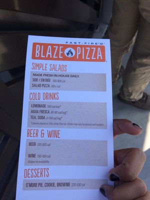 Menu photo 1 Blaze Pizza Clovis, CA