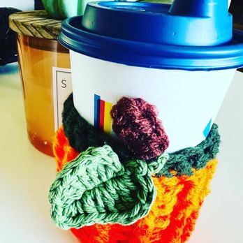 Dutch Bros Coffee - Pumpkin Pie Latte and Pumkin Pie Soft Top with my homemade cozy - Coffee & Tea Near Me - Orland, California