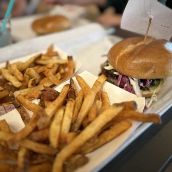 The Flying Cow - Wagyu Brisket Burger with fries. Delicious! - Burgers Near Me - Richmond, Texas The Flying Cow - Wagyu Brisket Burger with fries. Delicious! - Burgers Near Me - Richmond, Texas
